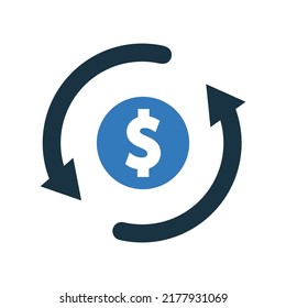 Return on Investment icon. Editable vector logo.