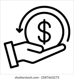 Return On Investment Icon Element For Design