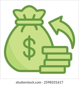 Return On Investment Icon Element For Design