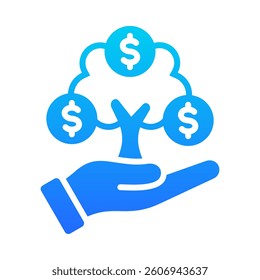 Return On Investment Icon Element for Design