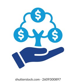 Return On Investment Icon Element for Design