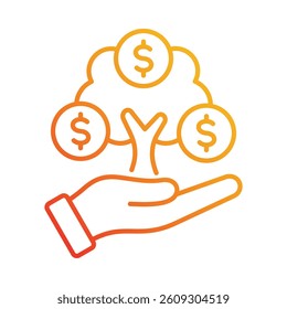 Return On Investment Icon Element for Design