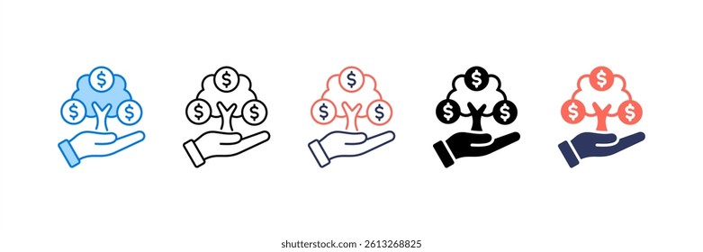 Return On Investment Icon Element for Design