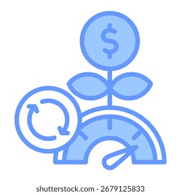 Elemento Icono De Retorno De Inversión Para Diseño Y Vector
