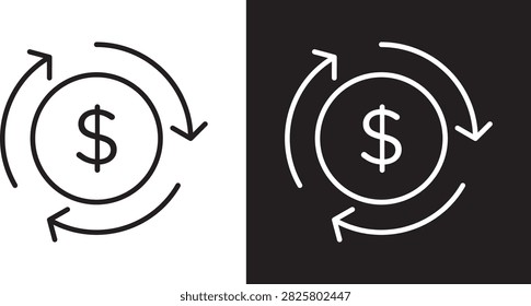 Return on Investment icon flat sign EPS10..