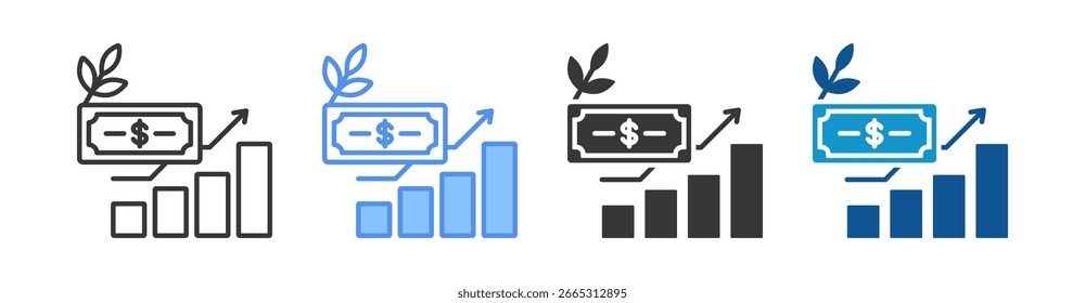 Return On Investment Icon Set Multiple Style Collection