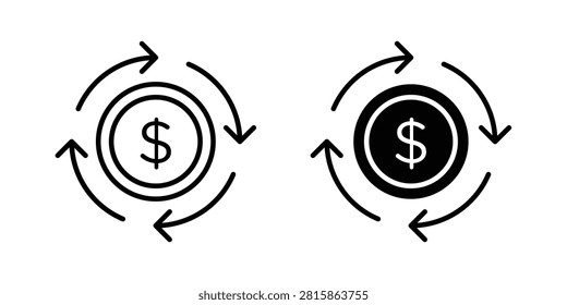 Return on Investment icon set, collection of vector icons.