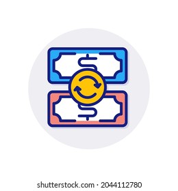 Icono de Retorno de la inversión en vector. Logotipo