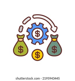 Return on Investment icon in vector. Logotype