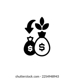 Icono de Retorno de la inversión en vector. Logotipo