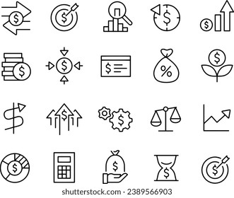 Return on Investment Icons vector design