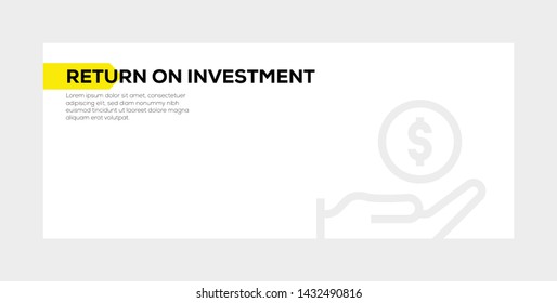 RETURN ON INVESTMENT AND ILLUSTRATION ICON CONCEPT