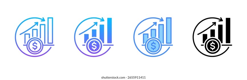 Return on Investment Multi-Style-Symbolsatz