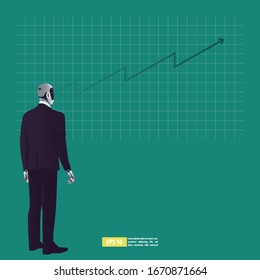 Rendimiento de la inversión, gráfico y gráfico de ROI, concepto de negocios, beneficios y éxito. Ilustración vectorial de estilo plano