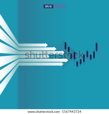 Return on investment, ROI chart and graph, Business, profit, and success. business vector  illustration