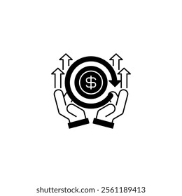 Return on Investment ROI Line Icon. linear style sign for mobile concept and web design. Outline vector icon.