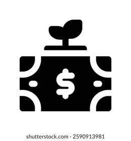 return on investment solid icon. vector icon for your website, mobile, presentation, and logo design.
