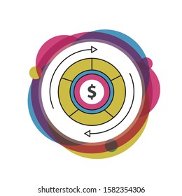 
Return on investment thin line icon, development and business