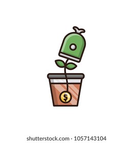 Return on investment vector icon