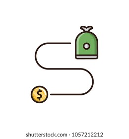 Return on investment vector icon