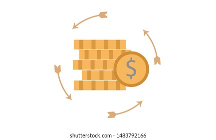 Return on Investment Vector Icon 