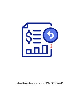Icono de retorno de vectores de inversión