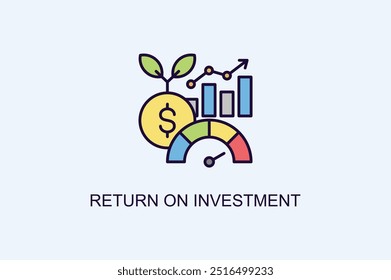 Icono De Vector De Retorno De Inversión O Ilustración De Logo