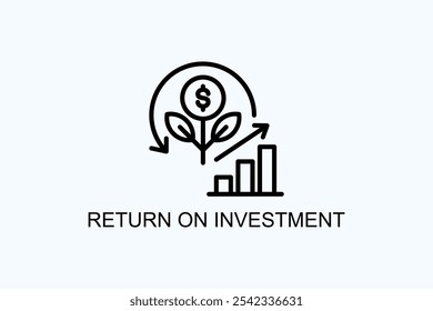 Return On Investment Vector Or Logo Sign Symbol Illustration