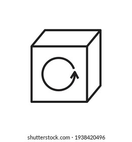 Return package icon design. Delivery parcel sign. isolated on white background