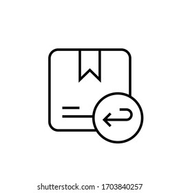 return package icon outline design vector illustration. isolated on white background