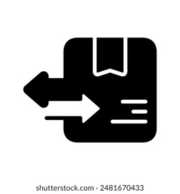 return package icon vector design illustration template in trendy style