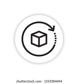 Return package line icon. Delivery parcel sign. vector illustration
