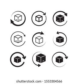 Return package line icon. Delivery parcel sign. vector illustration