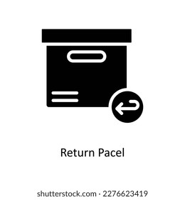 Return Parcel Vector Solid Icons. Simple stock illustration stock