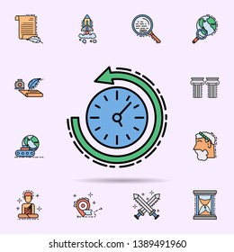 return to past, time and date icon. Universal set of history for website design and development, app development