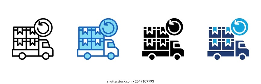 Return Pickup icon Multi Style Vector Illustration