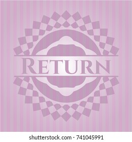 Return pink emblem