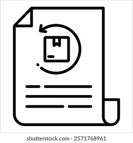 Return Policy Icon Element For Design