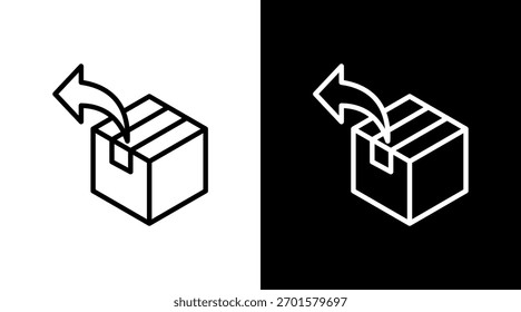 Política de devolución con diseño de conjunto de iconos