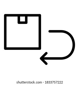 Return Product, Return Order, Return Money, Business Outline Icon