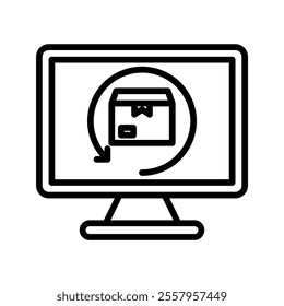 return product Vector Lineal Icon on white background.