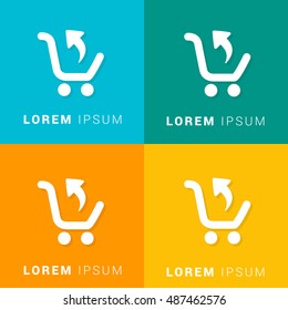 Return Purchase Four Color Material Designed Icon / Logo