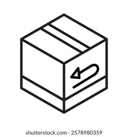 Return purchase icon Black and white logo