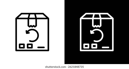 Return purchase icon concept stroke on white background
