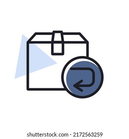 Return purchase icon. E-commerce sign. Graph symbol for your web site design, logo, app, UI. Vector illustration, EPS10.