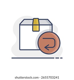 Ícone Devolver compra. Sinal de comércio eletrônico. Símbolo gráfico para o design, logotipo, aplicativo, interface do usuário do seu site. Ilustração vetorial, EPS10.