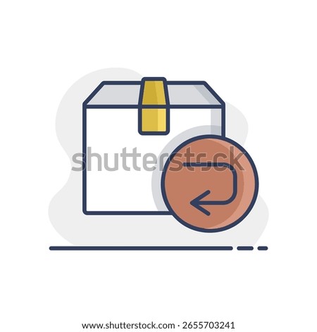 Return purchase icon. E-commerce sign. Graph symbol for your web site design, logo, app, UI. Vector illustration, EPS10.
