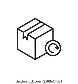 Return purchase icon Flat illustration sign