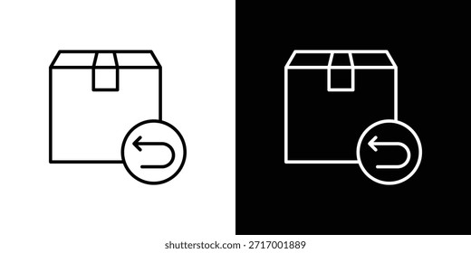 Ícone de compra de devolução - Estilo da Linha. design de modelo de símbolo