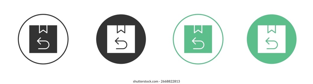Return purchase icon Minimal Flat Line Vector Icon Set.